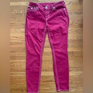 True Religion Hot Pink Skinny Jeans